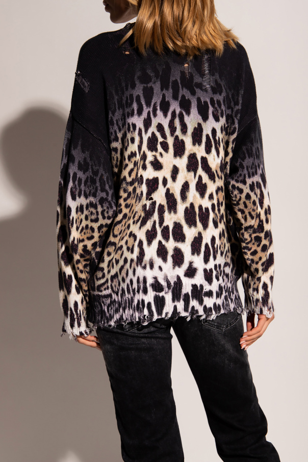 Black Leopard motif sweater R13 Vitkac Germany